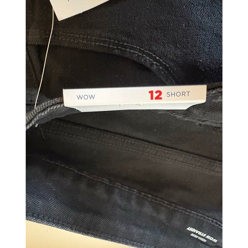 Old Navy Wow straight jeans NEW 12 Short Black High rise - Picture 4 of 5
